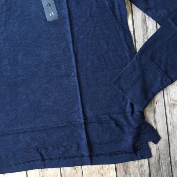 New Long Sleeve T Shirt Top Women Jr Plus 1X SO Perfect Tee V Neck Blue Cotton - Picture 4 of 5